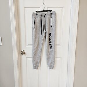 Hollister Girl's/Woman's Gray Logo Jogger Sweatpants XS Athleisure Lounge